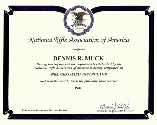 NRA Pistol Instructor